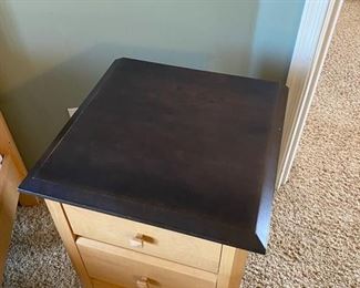 Baronet Ungava Wood and Ebony Night stands (pair) 16x16x28 each HxWxD D931