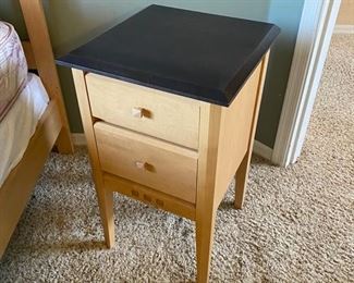 Baronet Ungava Wood and Ebony Night stands (pair) 16x16x28 each HxWxD D931