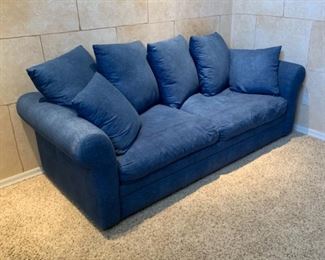 Denim Sleeper Sofa Queen 28x86x37in HxWxD 19660
