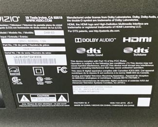 Vizio 48in LED 1080p Smart HDTV TV D48f-EO 27x43x10in HxWxD 19659
