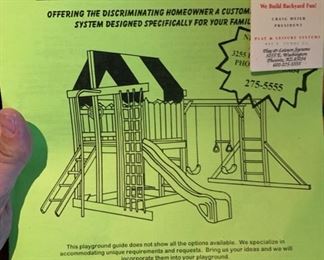 Huge Outdoor Kids Play structure Swing set Play Center 118x170x204in HxWxD 19552