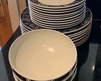 21pc Mikasa Fashion Plate CP006 Star Track dish set 19653