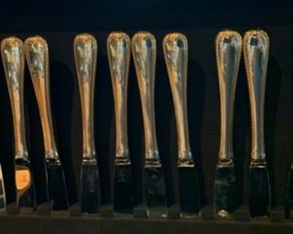 12 place setting Gorham Golden Ribbon Stainless Flatware Set settings+ extra 19652