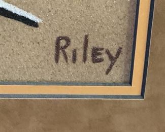 Native American Sand Painting Riley Johnston Navajo 28x24x.5in HxWxD 19639