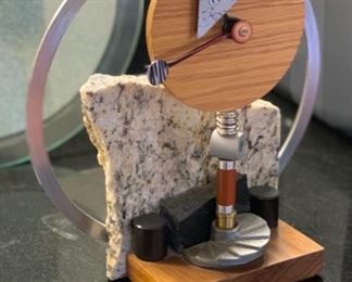 Artist Made Clock Modern 9x9x4in HxWxD 19636