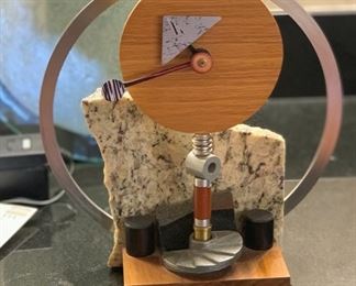 Artist Made Clock Modern 9x9x4in HxWxD 19636