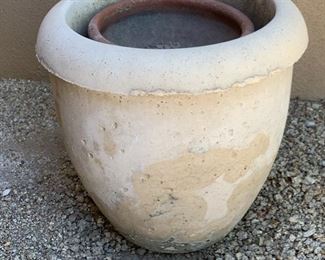 #3 Large Cast Stone Pot/Planter 23in H x 24in Diameter 19632