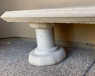 Cast Stone Bench 17x49x18in HxWxD 19629