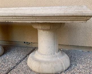 Cast Stone Bench 17x49x18in HxWxD 19629