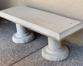 Cast Stone Bench 17x49x18in HxWxD 19629