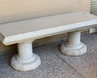 Cast Stone Bench 17x49x18in HxWxD 19629