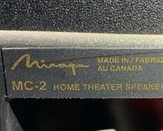 1pc Mirage MC-2 Center Channel Speaker 8.75in H x 24in W x 10.75in D HxWxD 19620
