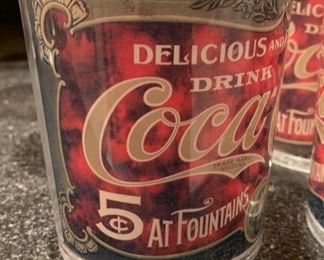 8pc Coca Cola Plastic Short Tumblers 4x 3.25 Diameter 19618