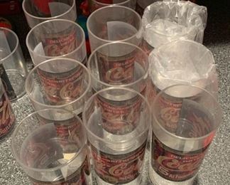 12pc Coca Cola Plastic Tumblers 6.25in H x 3in Diameter 19617
