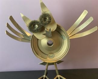 Scrap Metal Art Owl 20x20x8in HxWxD 19610