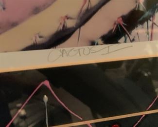 1988 C. Martin Cactus I Signed Litho Framed 31x26x1in HxWxD 19593