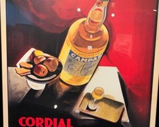 Cordial Campari By Marcello Nizzoli Liquor Framed Poster/Print 33x25.5x1in HxWxD 19581