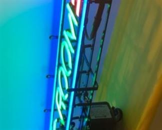 Art Deco Neon Game Room Sign 8x40x9in HxWxD 19580