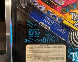 1993 Bally Twilight Zone Pinball Machine Coin op 74x29x57 HxWxD 19572