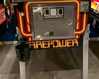 1980 Williams Multi-Ball Firepower Pinball Machine Coin op 71x30x54in HxWxD 19571