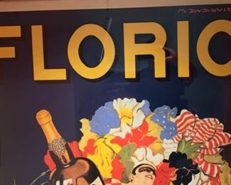 Framed Florio S.O.M. by Marcello Dudovich Advertising Reproduction Print 59x43x2 HxWxD 19569