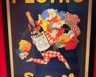 Framed Florio S.O.M. by Marcello Dudovich Advertising Reproduction Print 59x43x2 HxWxD 19569