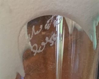 Art Glass Bud Vase Signed 11.5in H x 3in Diameter 19566