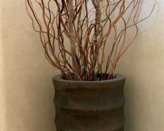 Carved Wood Decor Vase Vase: 36in H x 7in Diameter 19563
