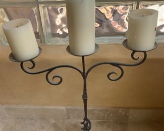 Metal 3-Tier Candle Holder 18x17x9 HxWxD GD115