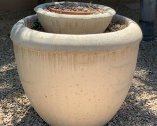 #2 Huge Outdoor Concrete Pot 28in H x 35in Diameter 19549