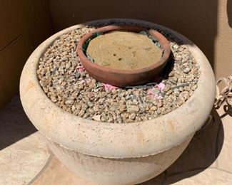 #1 Huge Outdoor Cast Stone Pot/Planter 28in H x 35in Diameter 19544