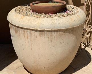 #1 Huge Outdoor Cast Stone Pot/Planter 28in H x 35in Diameter 19544