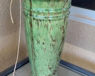 Green Ceramic Vase 15in H x 7in Diameter 19540