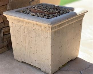 Heavy Concrete Square Planter 18x20.5x20.5in HxWxD 19536
