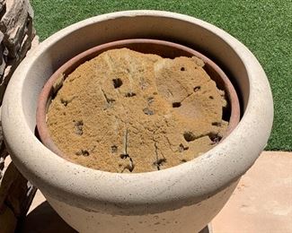 #3 Large Cast Stone Planter/Pot 25in H x 28in Diameter 19535
