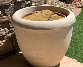 #3 Large Cast Stone Planter/Pot 25in H x 28in Diameter 19535