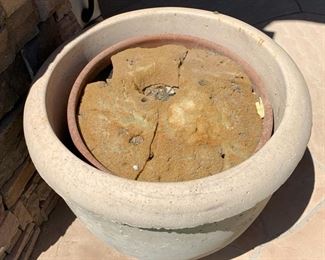 #2 Large Cast Stone Planter/Pot 25in H x 28in Diameter 19534