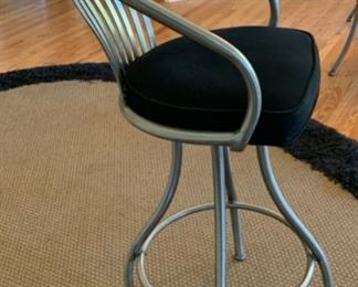 3pc Johnston Casuals Contemporary Counter Height Chairs Swivel Bar Stool 43x20x19in seat height: 30in HxWxD 19532