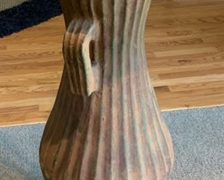 Rustic Ceramic Floor Vase w/ Branches Vase: 35in H x 12in Diameter 19530