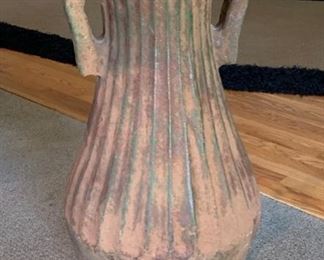 Rustic Ceramic Floor Vase w/ Branches Vase: 35in H x 12in Diameter 19530