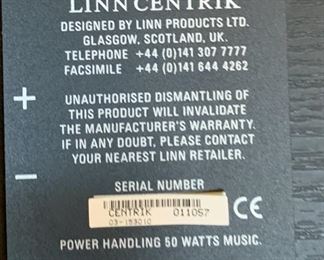 LINN Centrik Center Channel Speaker 5x24x16in HxWxD 19526
