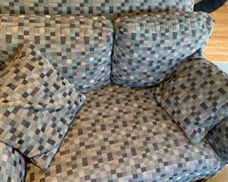 Oversized Fabric Chair w/ Ottoman Chair: 38x57x45in. Ottoman: 18x48x32in HxWxD 19502