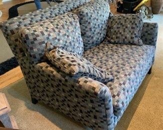 Oversized Fabric Chair w/ Ottoman Chair: 38x57x45in. Ottoman: 18x48x32in HxWxD 19502