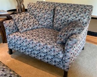 Oversized Fabric Chair w/ Ottoman Chair: 38x57x45in. Ottoman: 18x48x32in HxWxD 19502