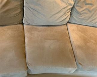 #2 10ft Contemporary Ultra Suede Curved Sofa/Couch 35x121x45in HxWxD 19501