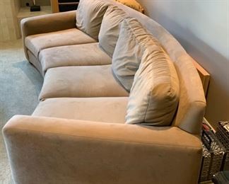 #2 10ft Contemporary Ultra Suede Curved Sofa/Couch 35x121x45in HxWxD 19501
