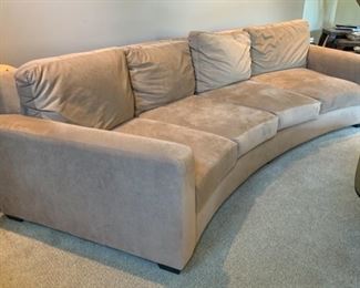 #2 10ft Contemporary Ultra Suede Curved Sofa/Couch 35x121x45in HxWxD 19501