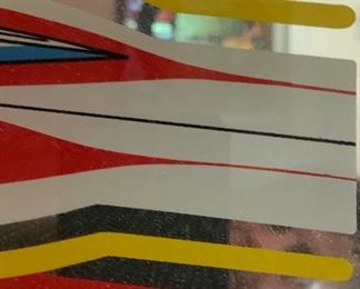 1978 Atari Space Rider Glass Marques Pinball Back 28x24 19668