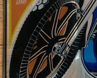 1978 Atari Space Rider Glass Marques Pinball Back 28x24 19668