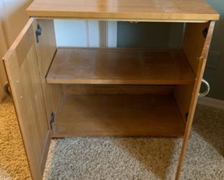 Crate and Barrel Natural Wood Office cabinet 29x32x18in HxWxD 19667